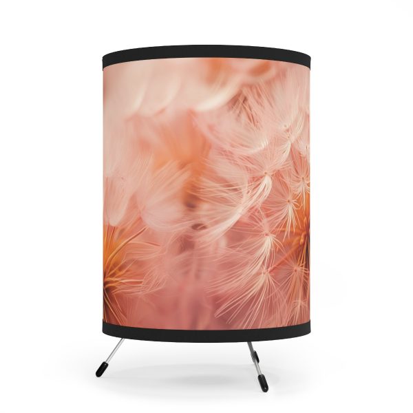 Lovely Fuzzy Fluff in Peach 02 - Tripod Lamp with High-Res Printed Shade, USCA plug - Image 2