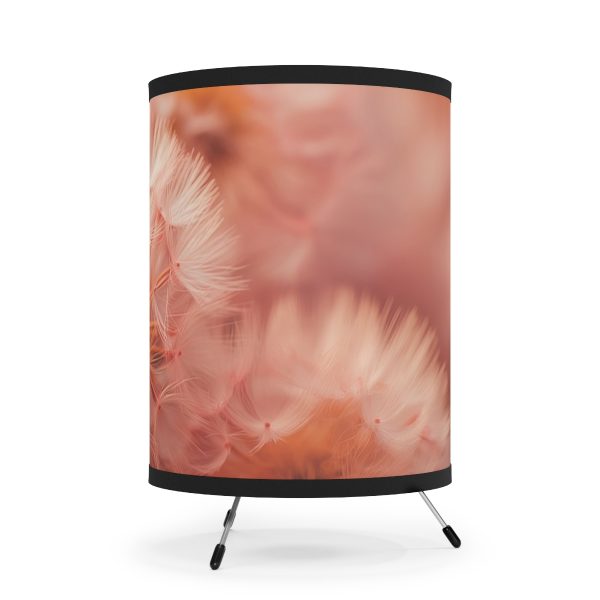 Lovely Fuzzy Fluff in Peach 02 - Tripod Lamp with High-Res Printed Shade, USCA plug - Image 4