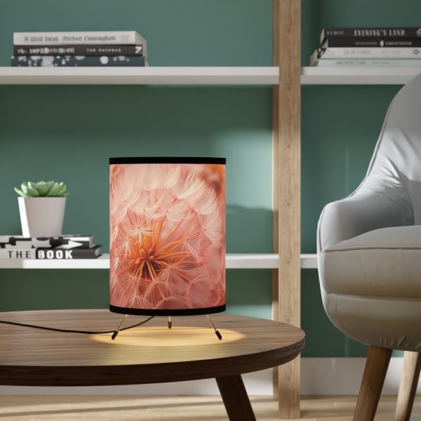 Lovely Fuzzy Fluff in Peach 02 - Tripod Lamp with High-Res Printed Shade, USCA plug - Image 6