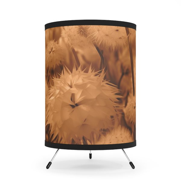 Dandelion Dream in Sunkissed Peach - Tripod Lamp with High-Res Printed Shade, USCA plug