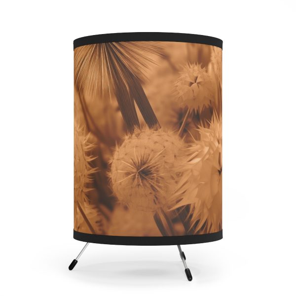 Dandelion Dream in Sunkissed Peach - Tripod Lamp with High-Res Printed Shade, USCA plug - Image 2