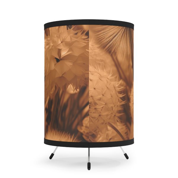 Dandelion Dream in Sunkissed Peach - Tripod Lamp with High-Res Printed Shade, USCA plug - Image 3