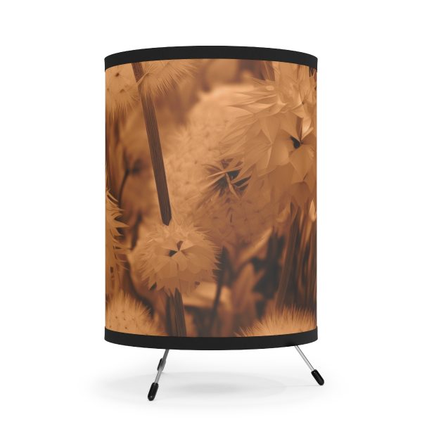 Dandelion Dream in Sunkissed Peach - Tripod Lamp with High-Res Printed Shade, USCA plug - Image 4