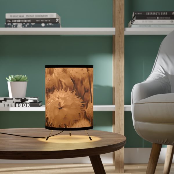 Dandelion Dream in Sunkissed Peach - Tripod Lamp with High-Res Printed Shade, USCA plug - Image 6