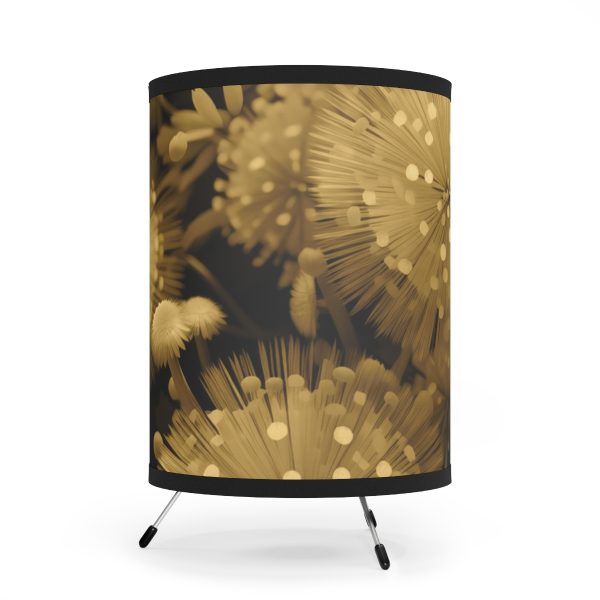 Fine and Dandy Motif in Sauterne Tone - Tripod Lamp with High-Res Printed Shade, USCA plug - Image 2