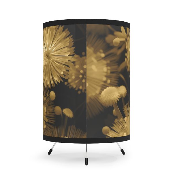 Fine and Dandy Motif in Sauterne Tone - Tripod Lamp with High-Res Printed Shade, USCA plug - Image 3