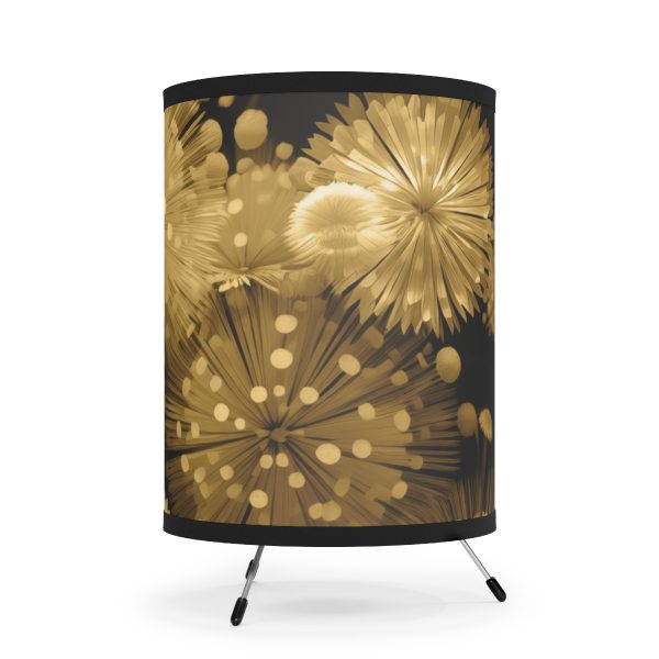 Fine and Dandy Motif in Sauterne Tone - Tripod Lamp with High-Res Printed Shade, USCA plug - Image 4