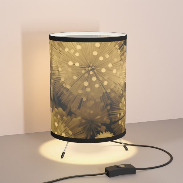 Fine and Dandy Motif in Sauterne Tone - Tripod Lamp with High-Res Printed Shade, USCA plug - Image 5