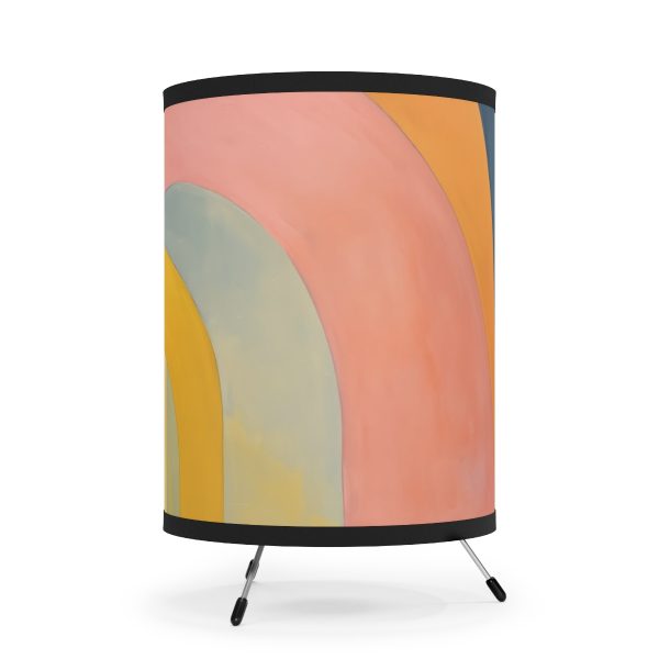 Soft Geometric Archways - Tripod Lamp with High-Res Printed Shade, USCA plug - Image 4