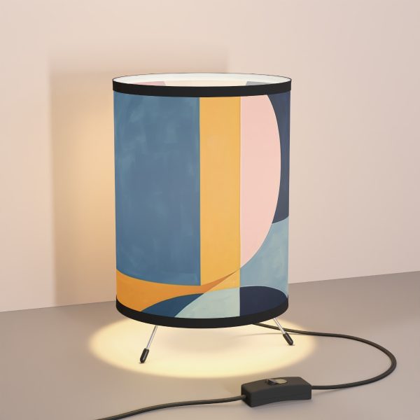 Soft Geometric Windows - Tripod Lamp with High-Res Printed Shade, USCA plug - Image 5