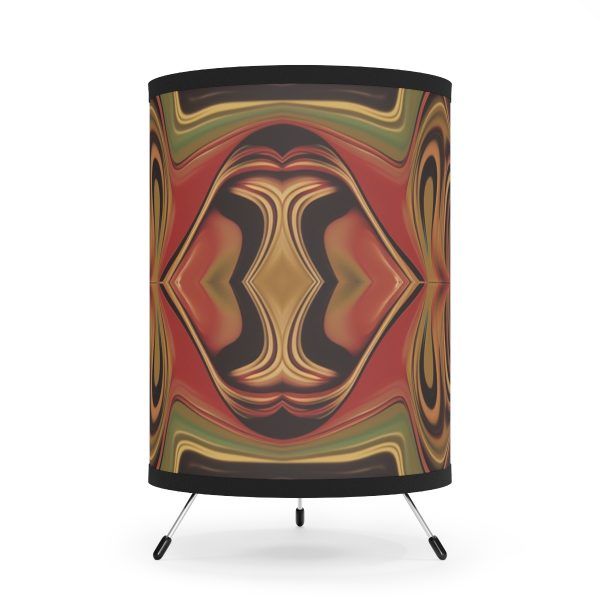 Lipnotic Kaleidoscope Background 02 - Tripod Lamp with High-Res Printed Shade, USCA plug