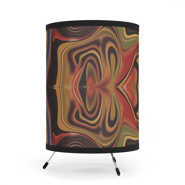 Lipnotic Kaleidoscope Background 02 - Tripod Lamp with High-Res Printed Shade, USCA plug - Image 2