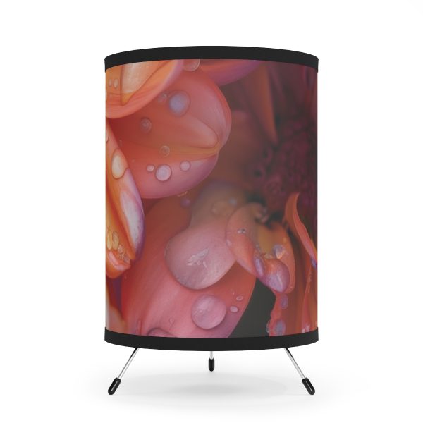 Bright Fantasy Floral 04 - Tripod Lamp with High-Res Printed Shade, USCA plug