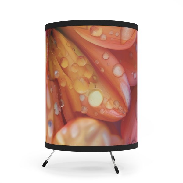 Bright Fantasy Floral 04 - Tripod Lamp with High-Res Printed Shade, USCA plug - Image 2