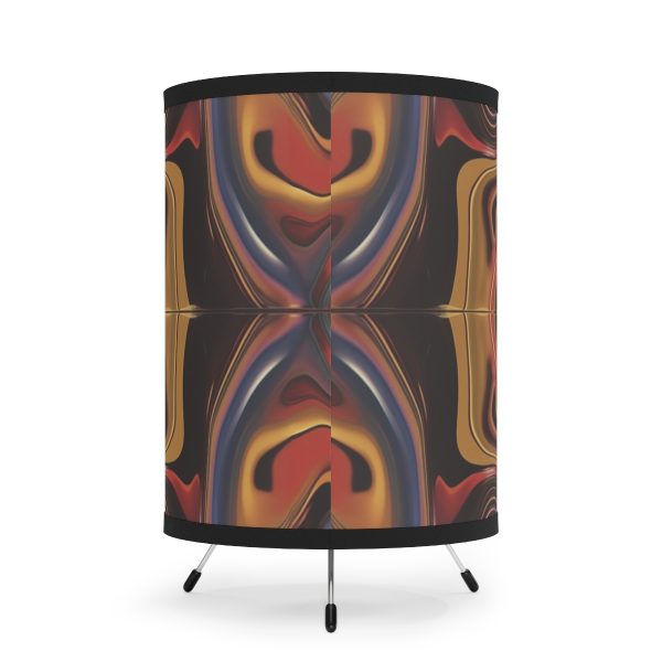 Lipnotic Kaleidoscope Background 02 - Tripod Lamp with High-Res Printed Shade, USCA plug - Image 3