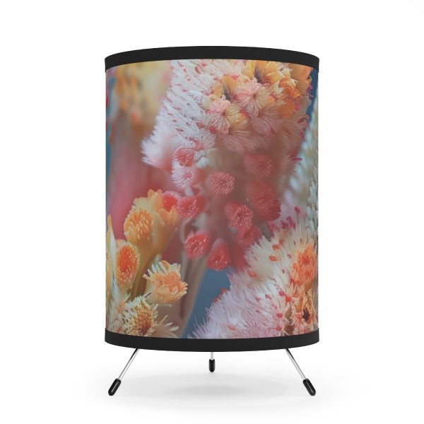 Bright Fantasy Floral 06 - Tripod Lamp with High-Res Printed Shade, USCA plug