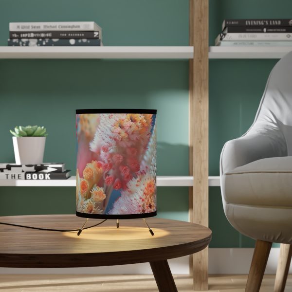 Bright Fantasy Floral 06 - Tripod Lamp with High-Res Printed Shade, USCA plug - Image 6