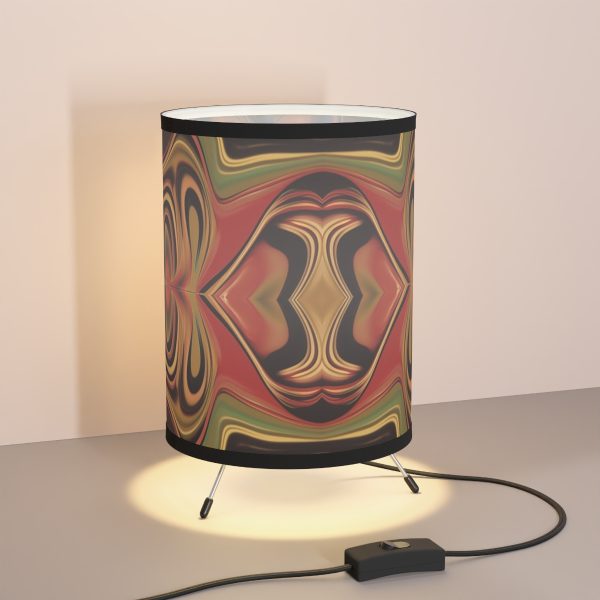 Lipnotic Kaleidoscope Background 02 - Tripod Lamp with High-Res Printed Shade, USCA plug - Image 5