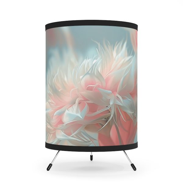 Floral Nebula 01 - Tripod Lamp with High-Res Printed Shade, USCA plug