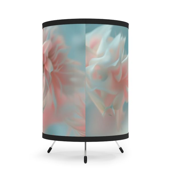 Floral Nebula 01 - Tripod Lamp with High-Res Printed Shade, USCA plug - Image 3