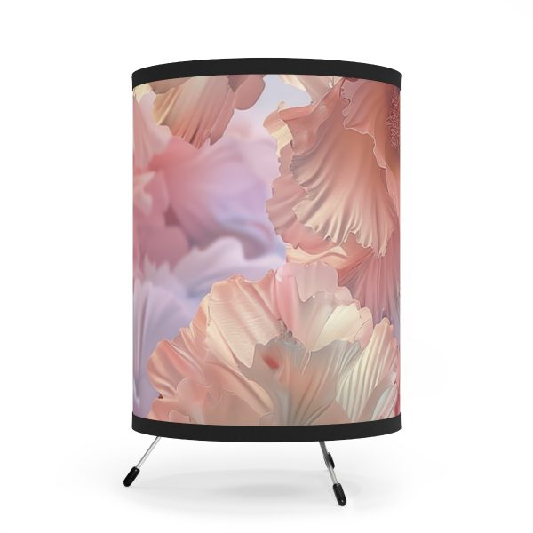 Floral Nebula 02 - Tripod Lamp with High-Res Printed Shade, USCA plug - Image 2