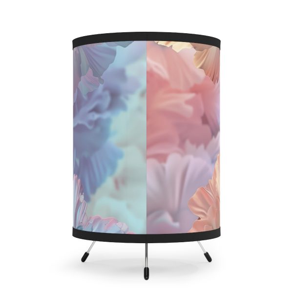 Floral Nebula 02 - Tripod Lamp with High-Res Printed Shade, USCA plug - Image 3