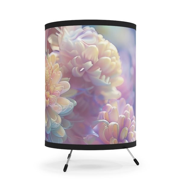 Floral Nebula 06 - Tripod Lamp with High-Res Printed Shade, USCA plug - Image 4