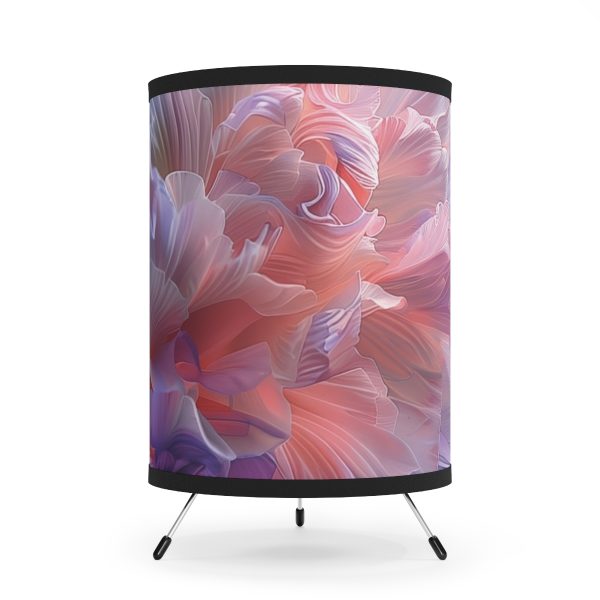 Floral Nebula 07 - Tripod Lamp with High-Res Printed Shade, USCA plug