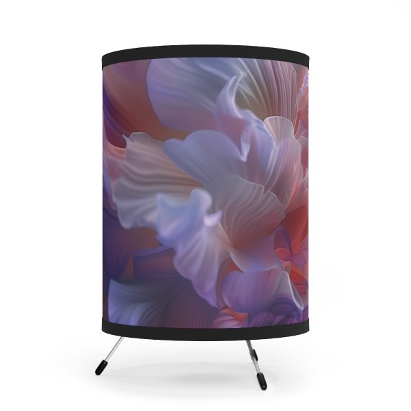 Floral Nebula 07 - Tripod Lamp with High-Res Printed Shade, USCA plug - Image 2