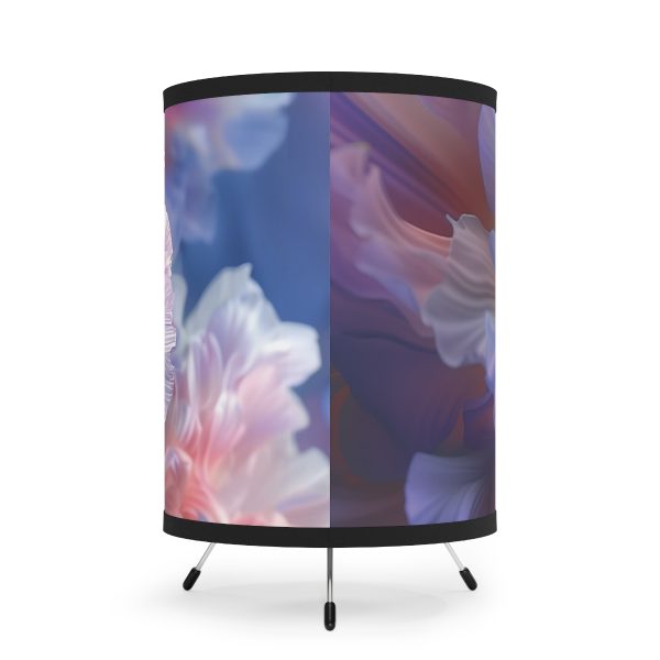 Floral Nebula 07 - Tripod Lamp with High-Res Printed Shade, USCA plug - Image 3