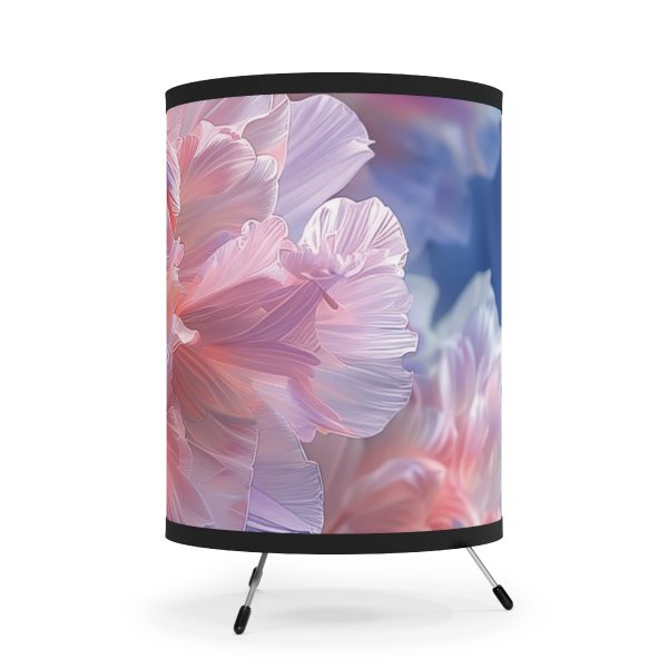 Floral Nebula 07 - Tripod Lamp with High-Res Printed Shade, USCA plug - Image 4