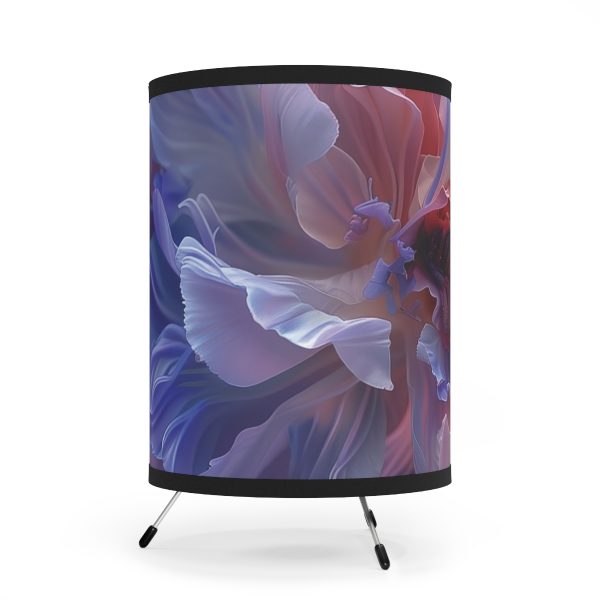 Floral Nebula 08 - Tripod Lamp with High-Res Printed Shade, USCA plug - Image 2