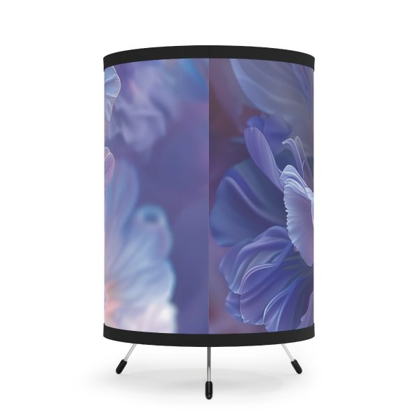 Floral Nebula 08 - Tripod Lamp with High-Res Printed Shade, USCA plug - Image 3