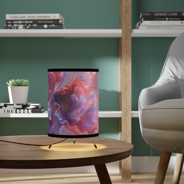 Floral Nebula 08 - Tripod Lamp with High-Res Printed Shade, USCA plug - Image 6