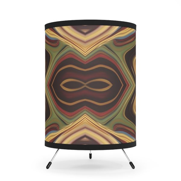 Lipnotic Kaleidoscope Background 04 - Tripod Lamp with High-Res Printed Shade, USCA plug