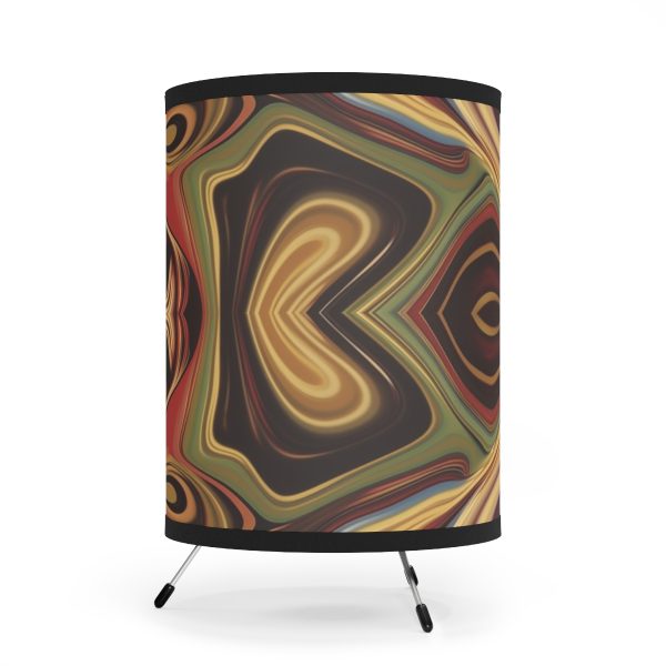 Lipnotic Kaleidoscope Background 04 - Tripod Lamp with High-Res Printed Shade, USCA plug - Image 2