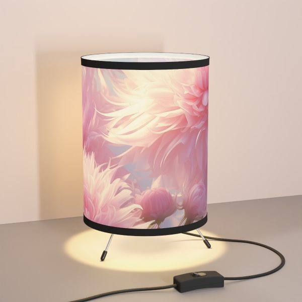 Rise and Shine Powder Puffs - Tripod Lamp with High-Res Printed Shade, USCA plug - Image 5