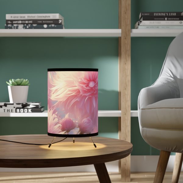 Rise and Shine Powder Puffs - Tripod Lamp with High-Res Printed Shade, USCA plug - Image 6