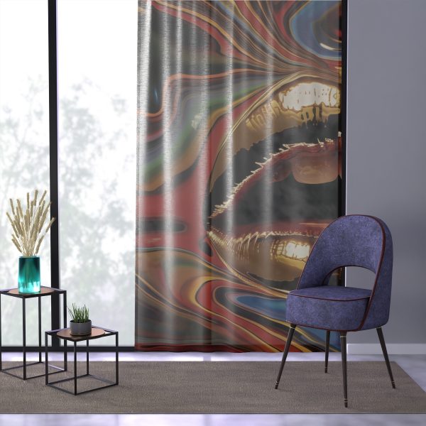 Lipnotic - Left Side Sheer Window Curtain (1 Piece) - Image 3