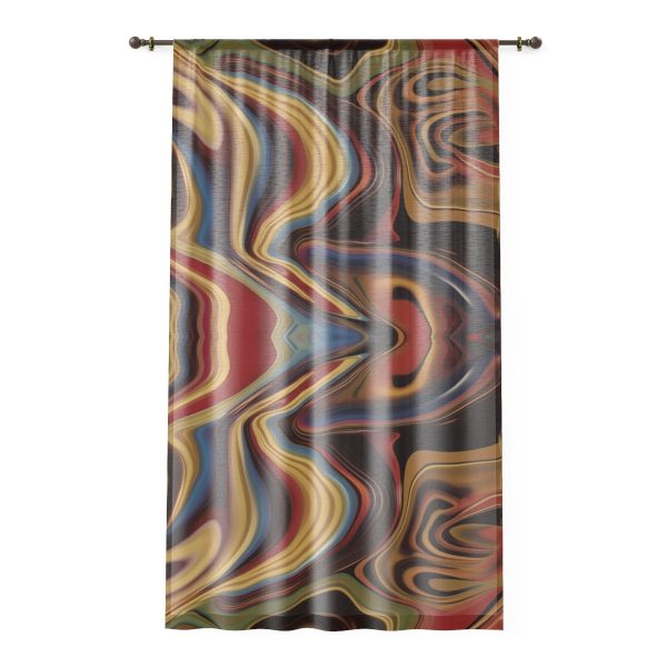 Lipnotic Kaleidoscope Background 01 - Left Side Sheer Window Curtain (1 Piece)