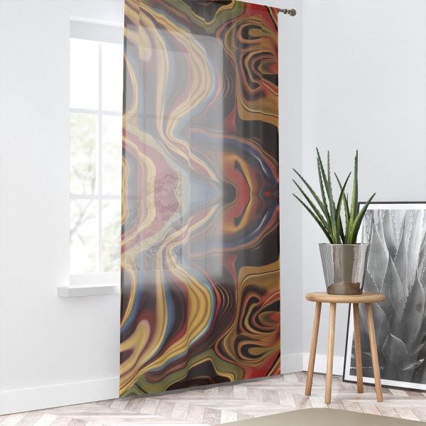 Lipnotic Kaleidoscope Background 01 - Left Side Sheer Window Curtain (1 Piece) - Image 2