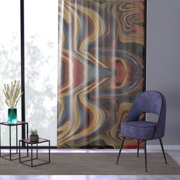 Lipnotic Kaleidoscope Background 01 - Left Side Sheer Window Curtain (1 Piece) - Image 3