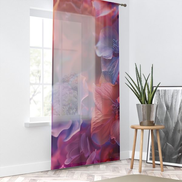 Bright Fantasy Floral 03 - Left Side Sheer Window Curtain (1 Piece) - Image 2