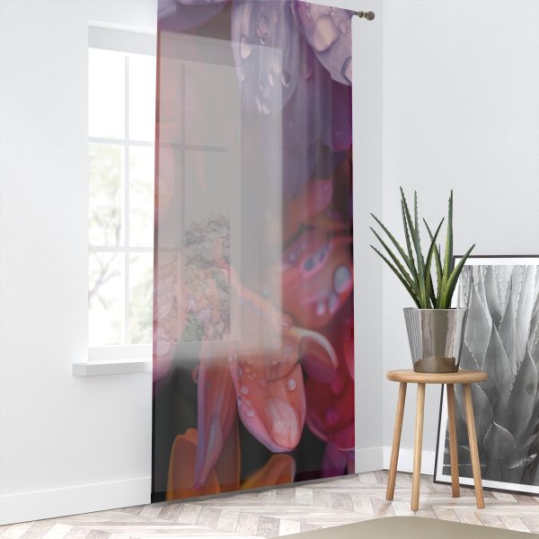 Bright Fantasy Floral 04 - Right Side Sheer Window Curtain (1 Piece) - Image 2