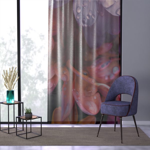 Bright Fantasy Floral 04 - Right Side Sheer Window Curtain (1 Piece) - Image 3