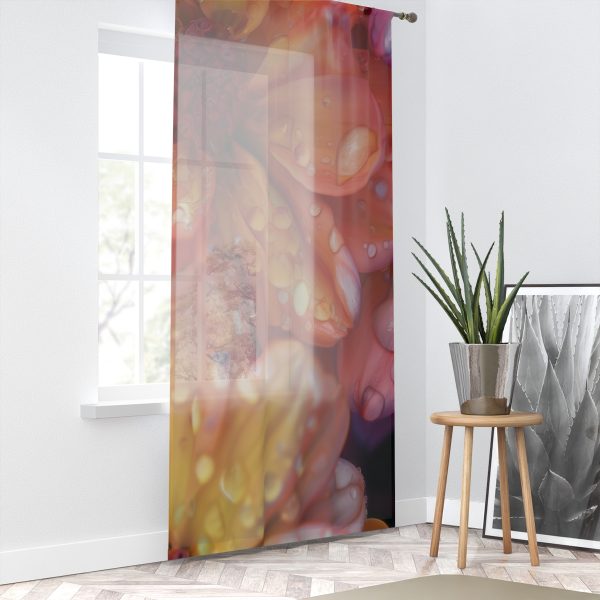 Bright Fantasy Floral 04 - Left Side Sheer Window Curtain (1 Piece) - Image 2