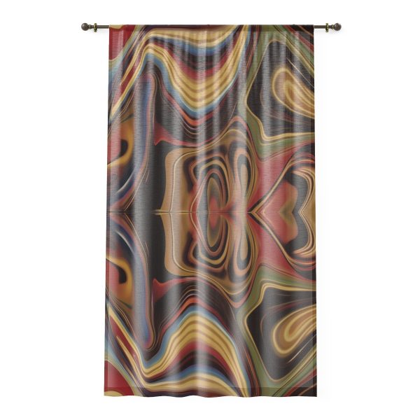 Lipnotic Kaleidoscope Background 02 - Left Side Sheer Window Curtain (1 Piece)