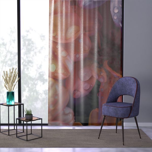 Bright Fantasy Floral 04 - Single Panel Sheer Window Curtain (1 Piece) - Image 3