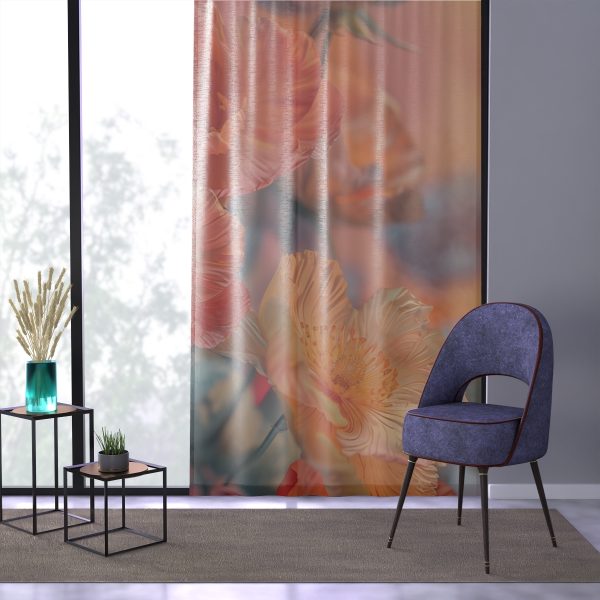 Bright Fantasy Floral 05 - Right Side Sheer Window Curtain (1 Piece) - Image 3