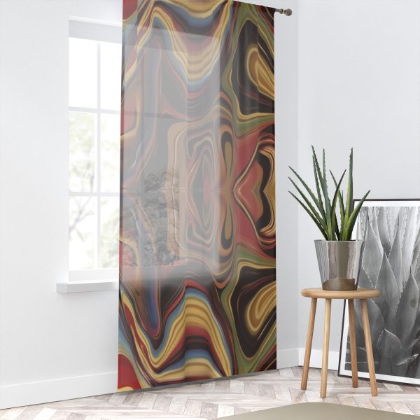 Lipnotic Kaleidoscope Background 02 - Left Side Sheer Window Curtain (1 Piece) - Image 2